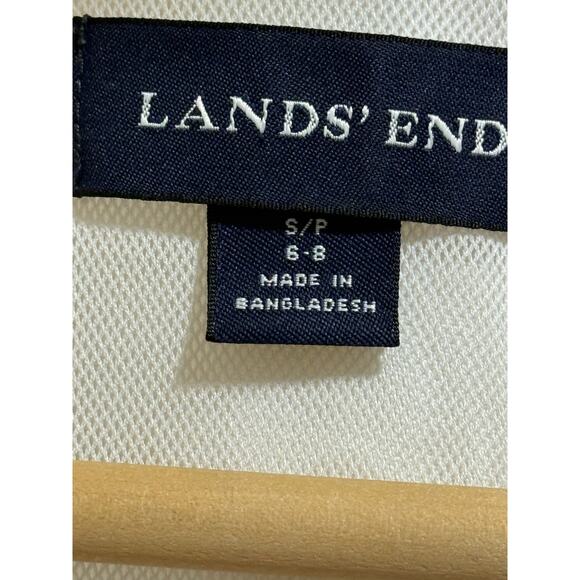 Land's End Rain Jacket Windbreaker White Size S 6-8 - Picture 12 of 14